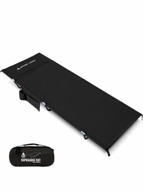 Cot Portable Camping Bed - Black